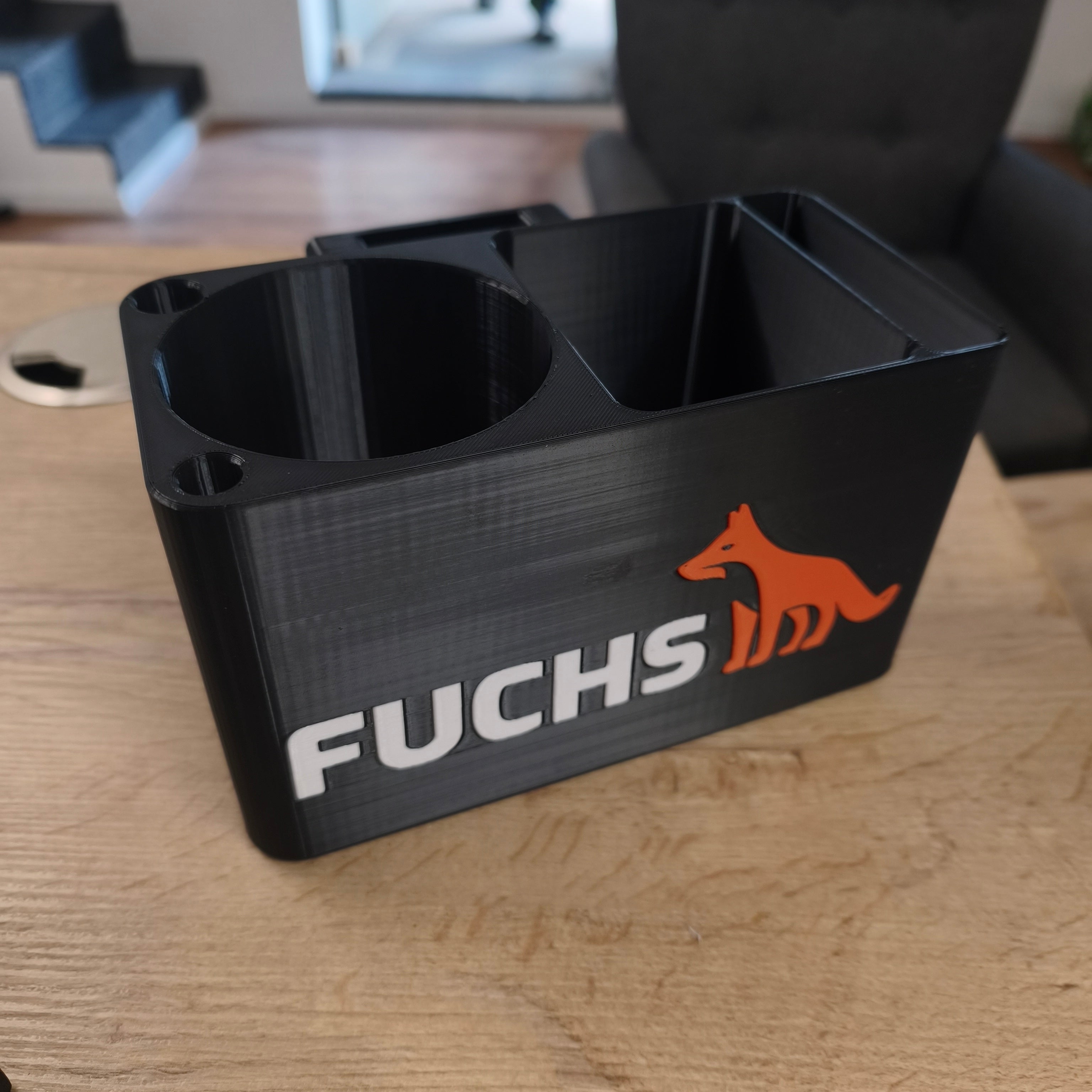 Universal-Getränkehalter mit Handyhalter und Staufach Startrac Fuchs