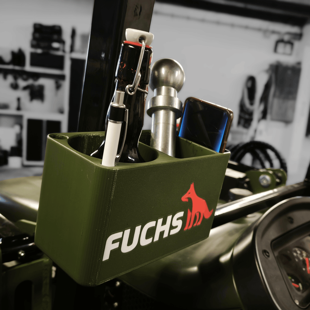 Universal-Getränkehalter mit Handyhalter und Staufach Startrac Fuchs
